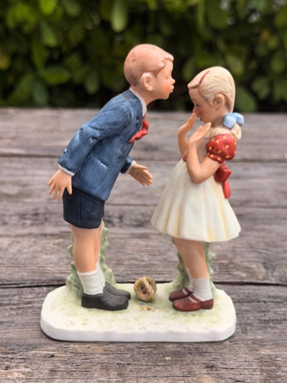 Vintage 1989 Norman Rockwell A Day In The Life Of A Girl Porcelain Figurine BOX